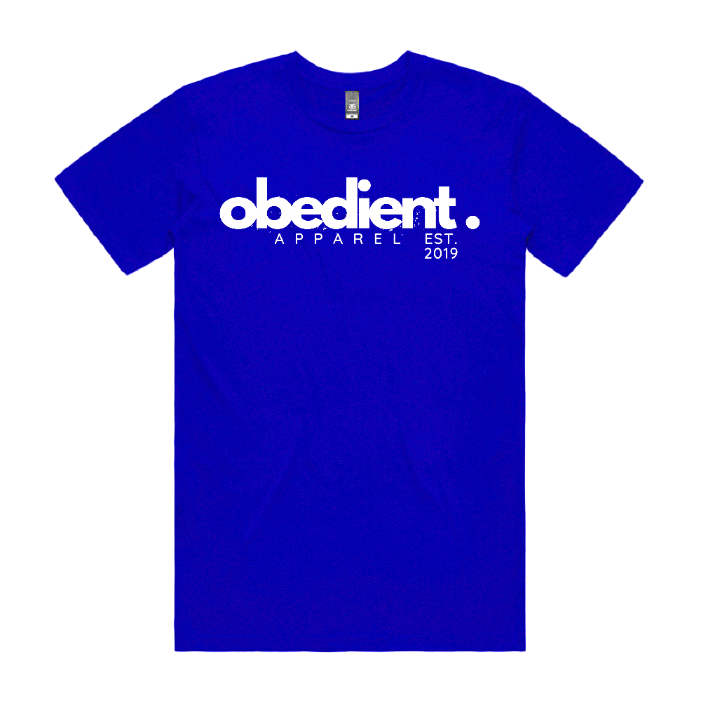 Obedient Est. 2019 Tee - Royal Blue