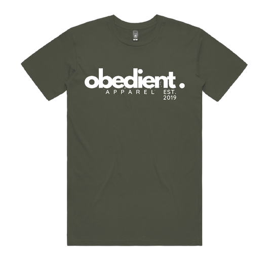 Obedient Est. 2019 Tee - Military Green